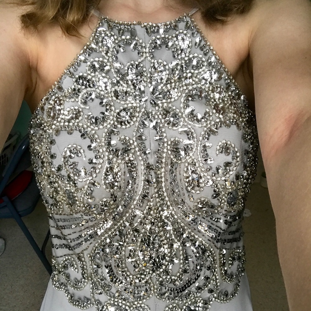 Gray formal dress